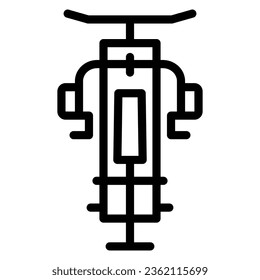 Strength trainer line icon, Gym concept, Fitness cycling sign on white background, gym machine icon in outline style for mobile concept and web design. Vector graphics