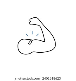 icono de línea de concepto de entrenamiento de fuerza. Ilustración de elemento simple.diseño de símbolos de esquema de entrenamiento de fuerza.