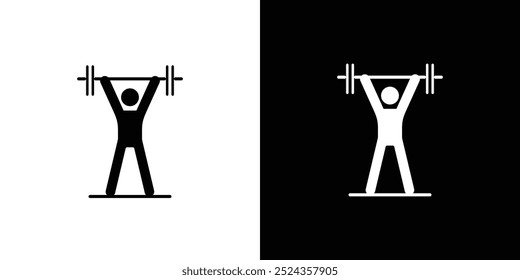 Strength training icon Art design illustration