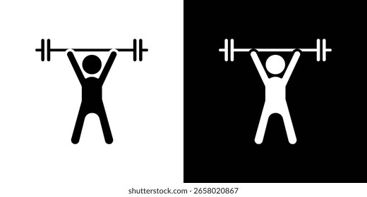 Strength training icon of a flat style vector