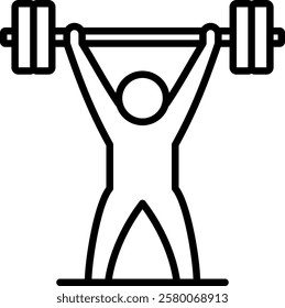 Strength Training icon line vector illustration