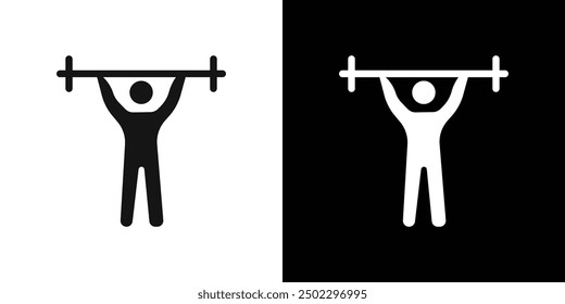 Conjunto de logotipo de entrenamiento de fuerza Vector