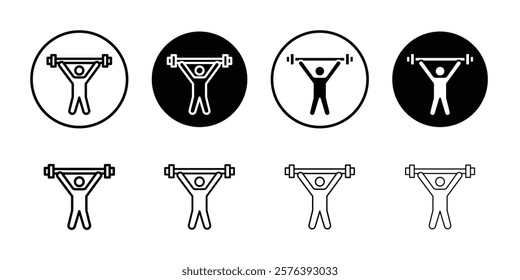 strength training icon logo sign set vector outline