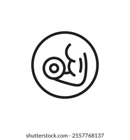 strength training icon Outline vector for web ui