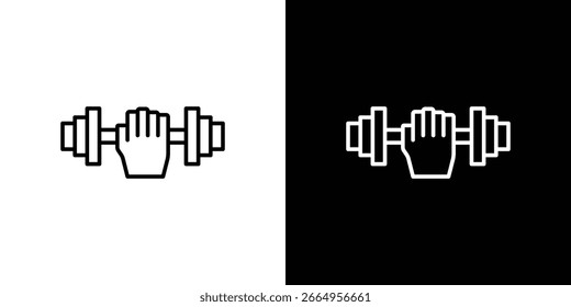 Ilustración vectorial de iconos de entrenamiento de fuerza - iconos vectoriales de estilo negro de alta calidad