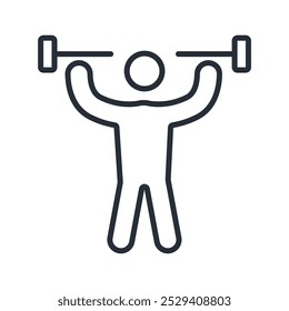 strength training icon. vector.Editable stroke.linear style sign for use web design,logo.Symbol illustration.