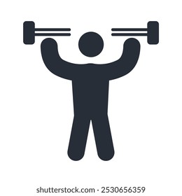 strength training icon. vector.Editable stroke.linear style sign for use web design,logo.Symbol illustration.