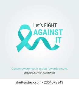 Strength in Unity Cervical Cancer with Graceful Vector Background