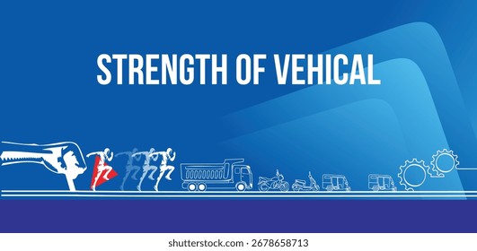 Motor vehicular de fuerza con running man