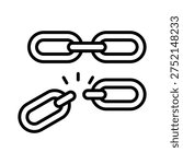 Strength Weakness Icon Outline Style Design