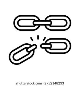 Strength Weakness Icon Outline Style Design