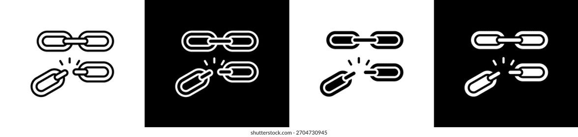 Strength Weakness icon variations in line and glyph style on black and white background