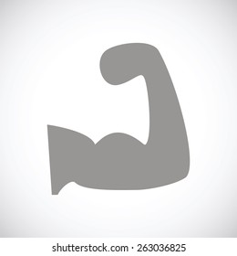 Strength web black icon on a white background. Vector symbol