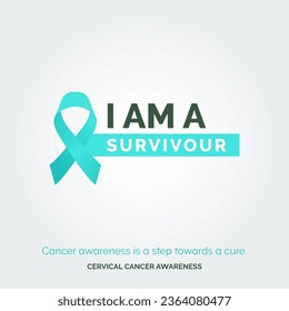 Strength in Women. Fight Cervical Cancer Vector Background Posters