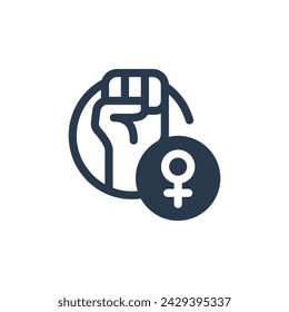Strength for Women's Day Vector Icon Illustration