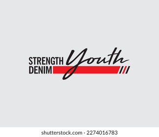 Strength Youth Fashion Simple Vintage Vector