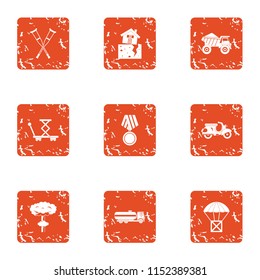 Strengthen the structure icons set. Grunge set of 9 strengthen the structure vector icons for web isolated on white background