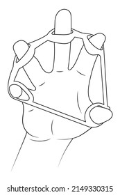 Strengthening finger strength sketch illustration.