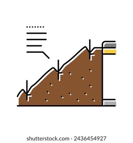 strengthening of road slopes color icon vector. strengthening of road slopes sign. isolated symbol illustration