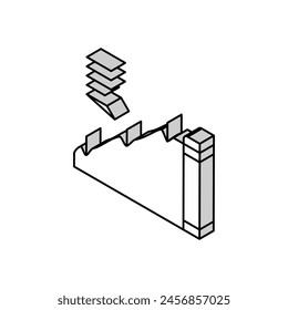 strengthening of road slopes isometric icon vector. strengthening of road slopes sign. isolated symbol illustration