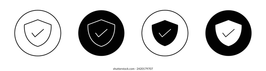 Refuerza el conjunto de iconos del sistema inmune. Símbolo vectorial de salud inmune fuerte en un estilo negro relleno y delineado. Signo del sistema inmunitario de defensa corporal.