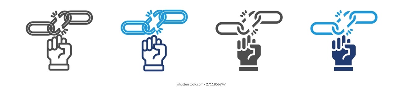 Fortalezas Debilidades Conjunto de iconos Estilo múltiple