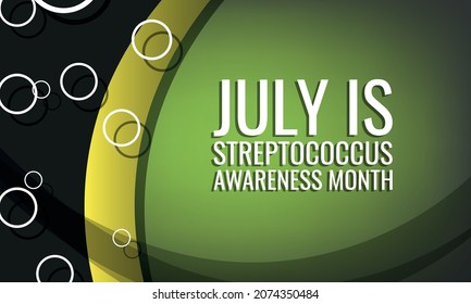 El Mes de Conciencia de Streptococcus. Diseño adecuado para carteles y pancartas de tarjetas de felicitación