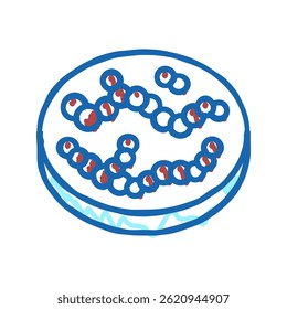 streptococcus bacteria doodle icon sketch vector. streptococcus bacteria sign. isolated symbol illustration