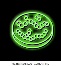 streptococcus bacteria neon light sign vector. streptococcus bacteria illustration