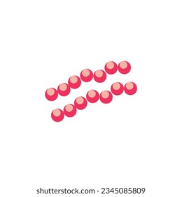Streptococcus colored icon. illustration graphic of Streptococcus colored