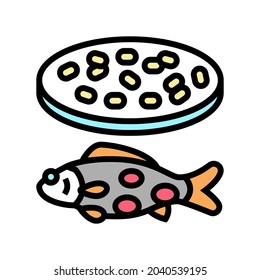 streptococcus iniae fish color icon vector. streptococcus iniae fish sign. isolated symbol illustration