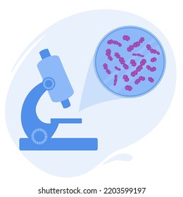 Streptococcus Pneumoniae Bacteria Under Microscope Medical Stock Vector ...