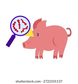 Streptococcus suis infection concept. vector Illustration