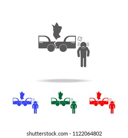 stress from an accident icon. Elements of psychological disorder in multi colored icons. Premium quality graphic design icon. Simple icon for websites, web design, mobile app on white background
