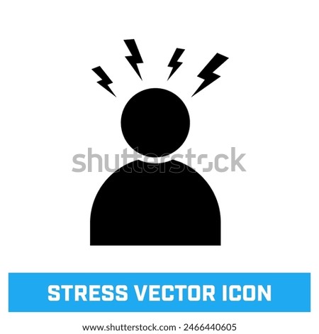 Stress, anxiety or headache - vector icon. Anger symbol.
