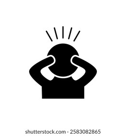 Stress or anxiety Icon. Stress or anxiety Vector Icon in line style design. Stress or anxiety Symbol.