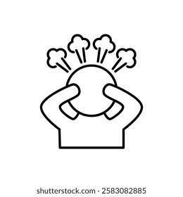 Stress or anxiety Icon. Stress or anxiety Vector Icon in line style design. Stress or anxiety Symbol.