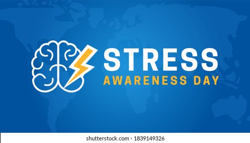 Stress Awareness Day Background Banner Illustration