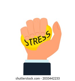 Stress Ball Squeeze Illustration. Clipart Image