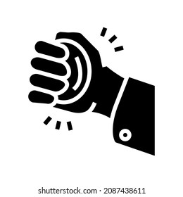 stress balls glyph icon vector. stress balls sign. isolated contour symbol black illustration