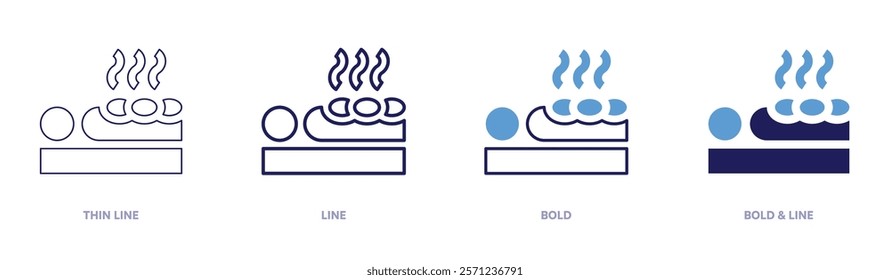 Stress balls icon in 4 different styles. Thin Line, Line, Bold, and Bold Line. Duotone style. Editable stroke.