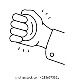 stress balls line icon vector. stress balls sign. isolated contour symbol black illustration