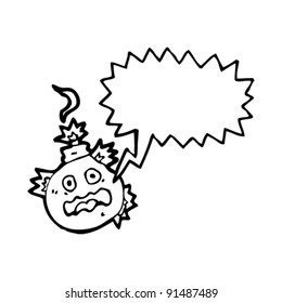 caricatura de bomba de estrés