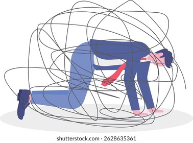 Stress burden, anxiety from work difficulty and overload, problem in economic crisis or pressure from too much responsibility concept,

