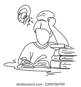 A stress concept artwork features a person with the word Oh No enclosed in a thought bubble. The person is clutching their head and wearing an anxious grimace