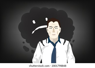 Stress and depression disorder: the people have increasing symptoms from economic downturn problem, fired from work or spread of covid-19 virus.