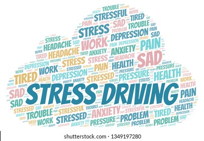 Stress Driving word cloud.