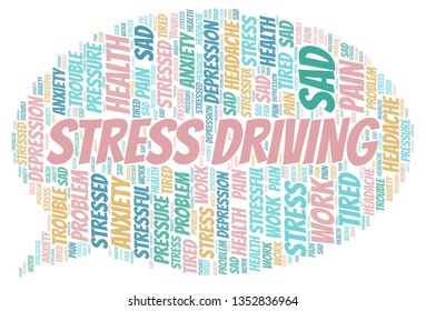 Stress Driving word cloud.