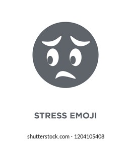 Stress emoji icon. Stress emoji design concept from Emoji collection. Simple element vector illustration on white background.
