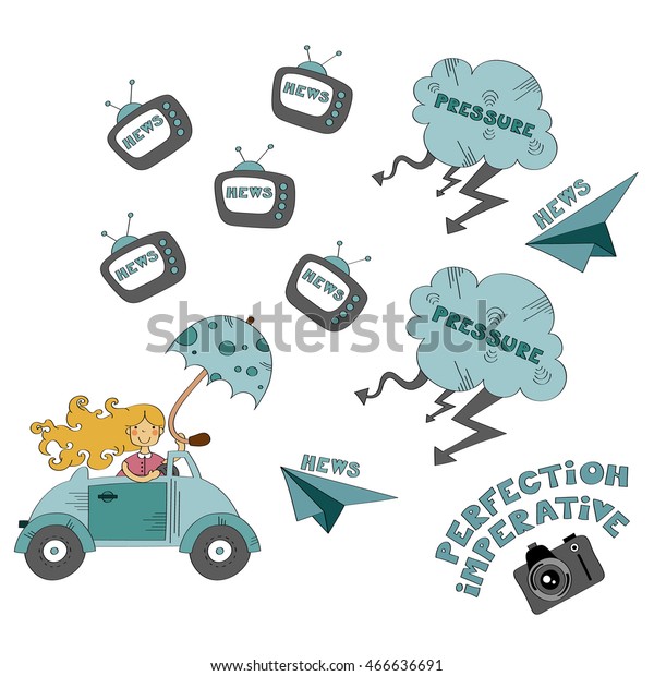 Stress in everyday
life vector illustration
